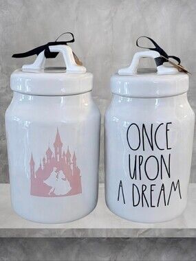 NEW Rae Dunn Sleeping Beauty "ONCE UPON A DREAM" Cinderella Canister